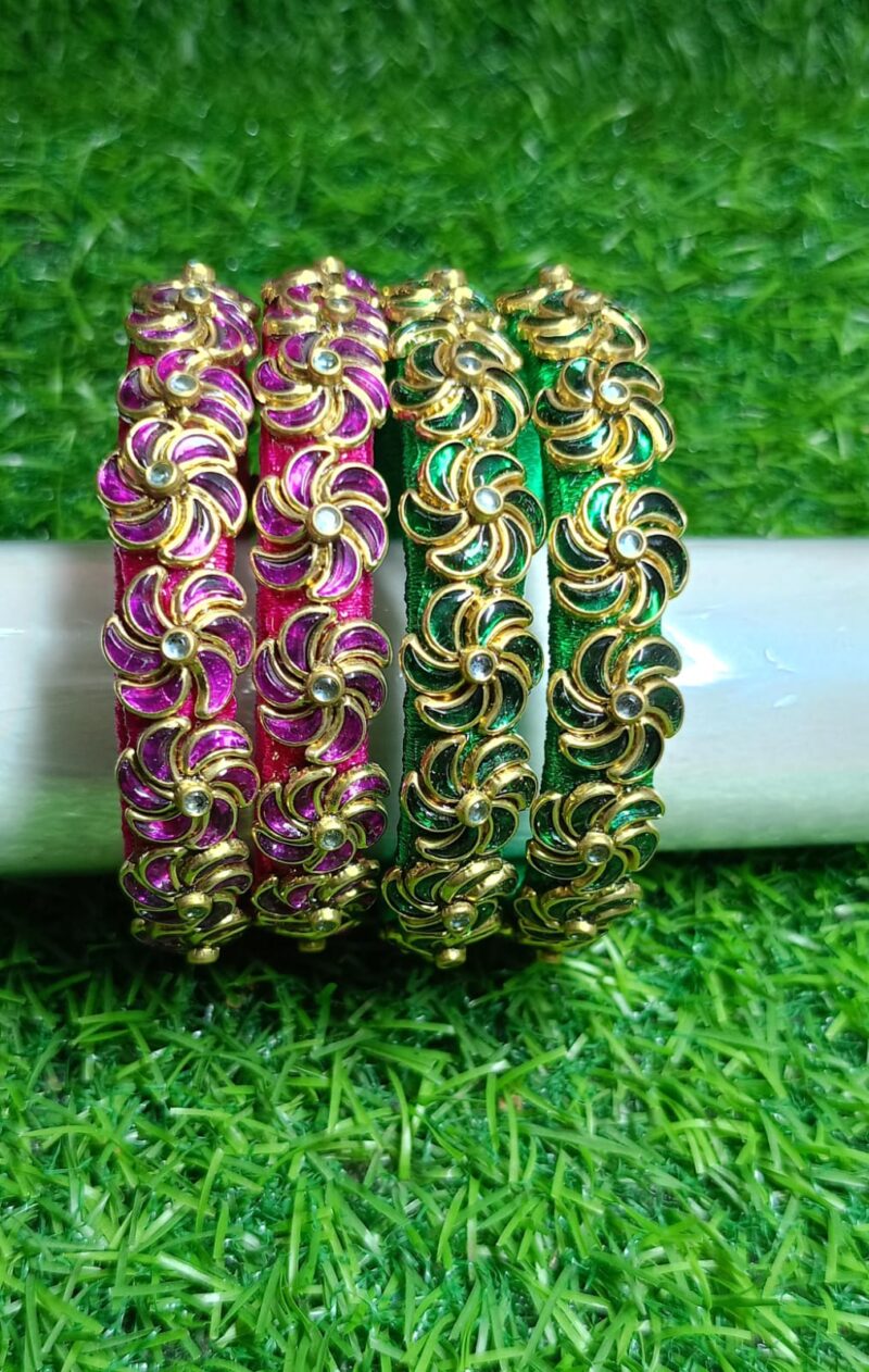 Kundhan Bangles Q11 - 1 Pair