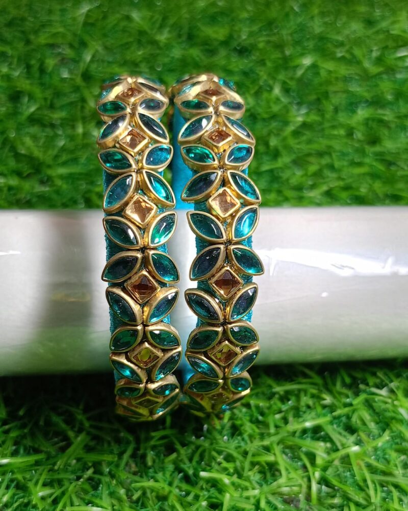 Kundhan Bangles Q10 - 1 Pair